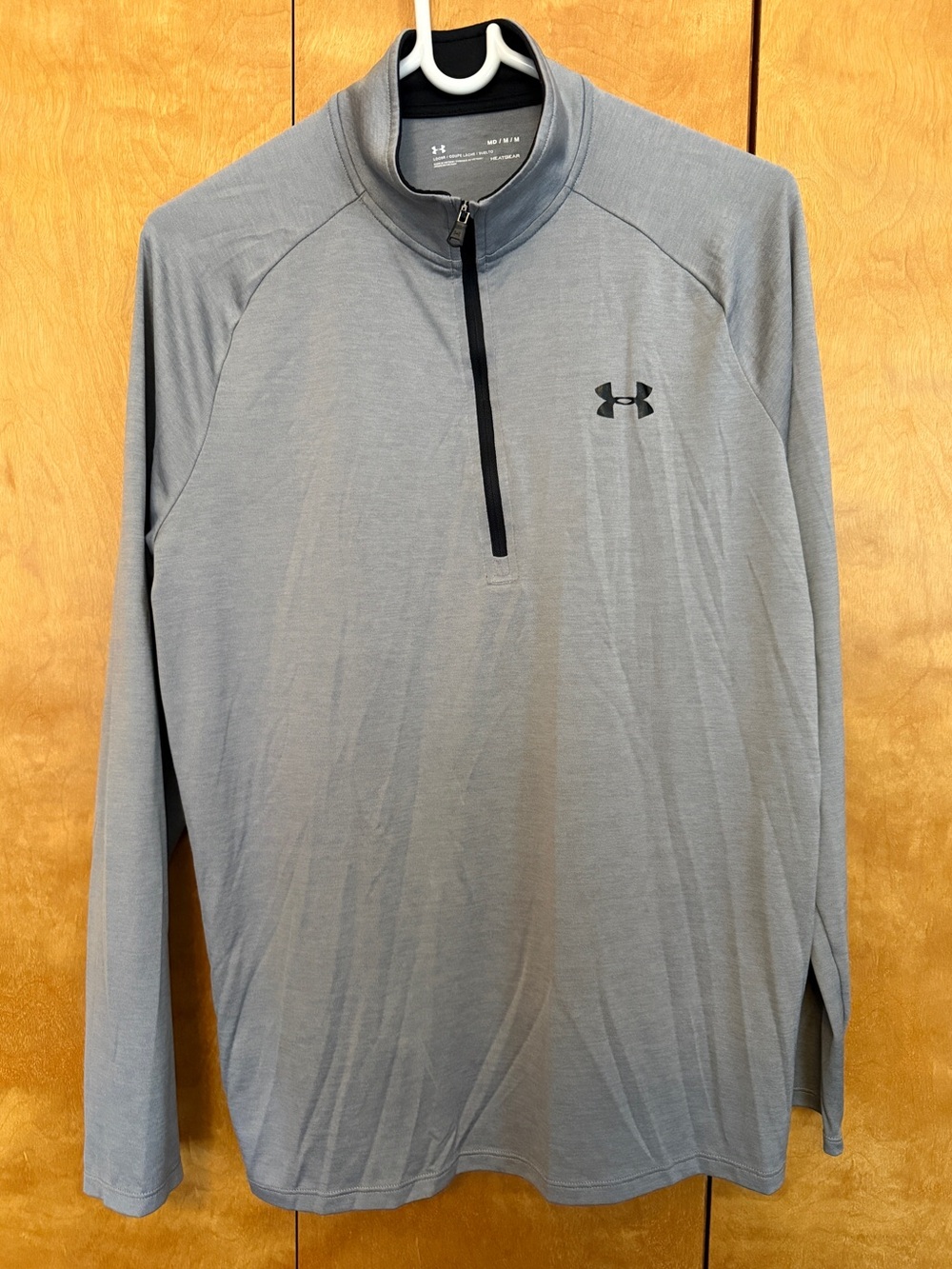Under Armour Heat Gear Half Zip Gray Long sleeve Mens size medium